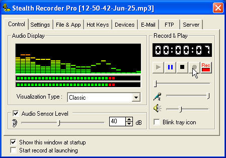 Stealth Recorder Pro Screenshot